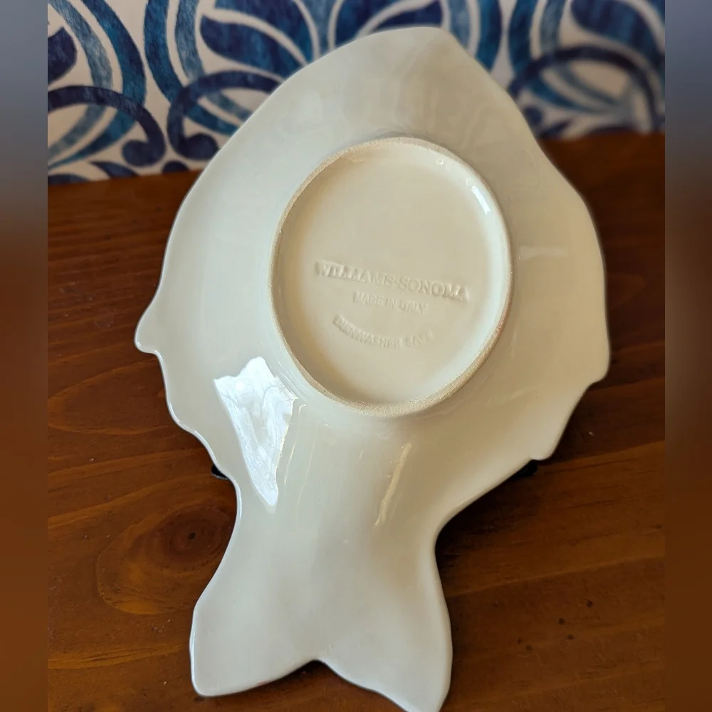 Williams Sonoma Italy Cobalt Blue Fish Dish